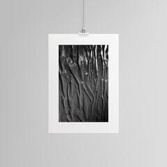 Realistic vector layout of cover mockup design template in A4 format with black plastic film for brochure, flyer, cover design, book design, magazine, brochure cover.