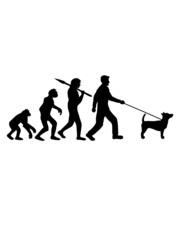 Evolution Gassi gehen Hund gehorsam rüde Vierbeiner