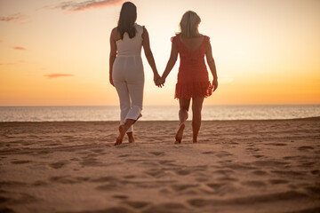 Los Cabos / Mexico- Feb 2019
Lesbian Love concept, sunset
Lesbian, adjective to characterize or associate nouns with female homosexuality or same-sex attraction.