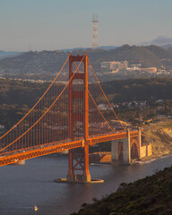 Lovely Sunset views of San Francisco and the Golden Gate Bridge