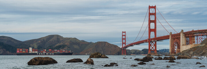 Beautiful Landcape Views of the Golden Gate Bridge from Marshall's Beach