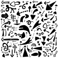 arrows sign and symbols - icon set, design elements