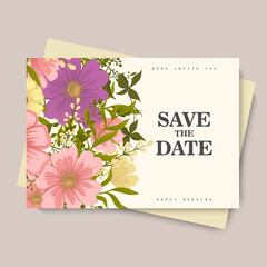 Floral backgrounds wedding cards
