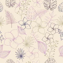 seamless pattern with flowers