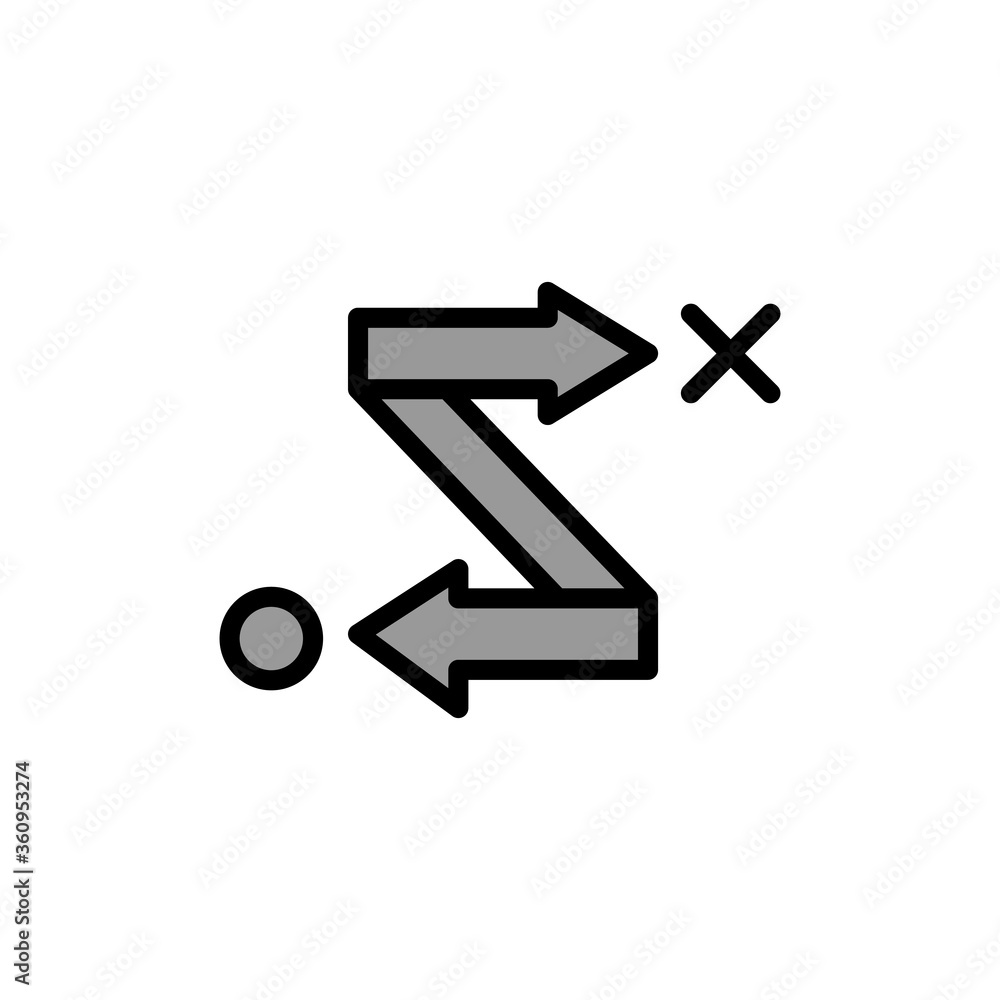 Poster arrows colored icon. simple color element illustration. arrows concept outline symbol design from bu