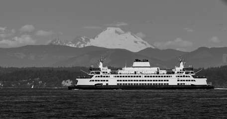 Washington State Ferry underway on Puget Sound