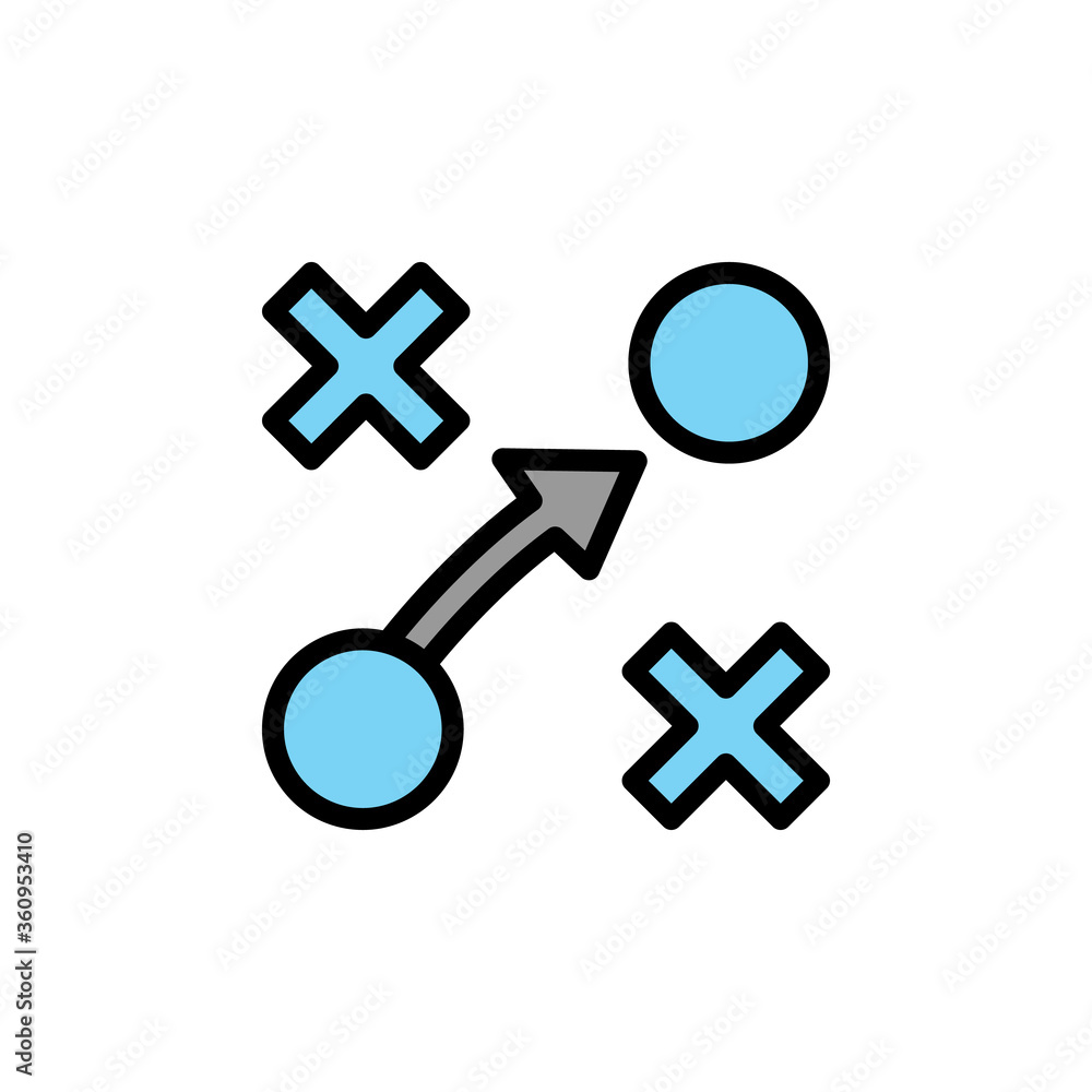 Poster plan colored icon. simple color element illustration. plan concept outline symbol design from busine