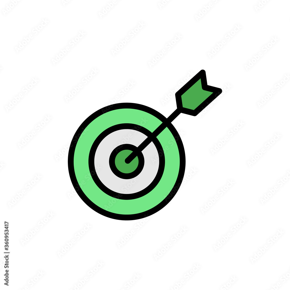 Aufkleber goal colored icon. simple color element illustration. goal concept outline symbol design from busine