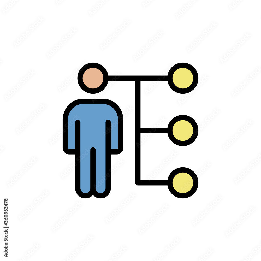 Poster networking colored icon. simple color element illustration. networking concept outline symbol design