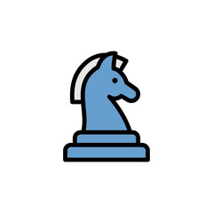 Chess, horse colored icon. Simple color element illustration. Chess, horse concept outline symbol design from Business strategy set. Can be used for web and mobile