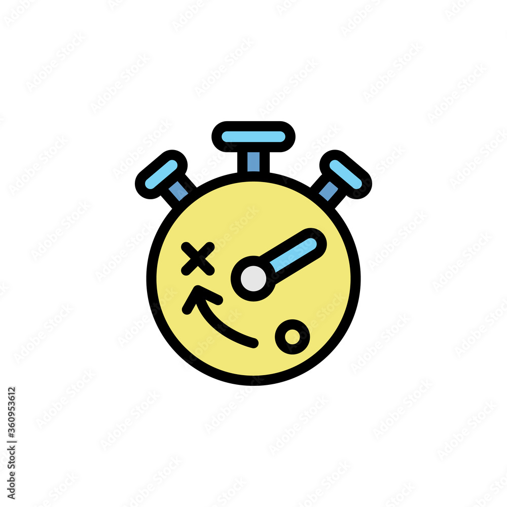 Aufkleber stopwatch colored icon. simple color element illustration. stopwatch concept outline symbol design f