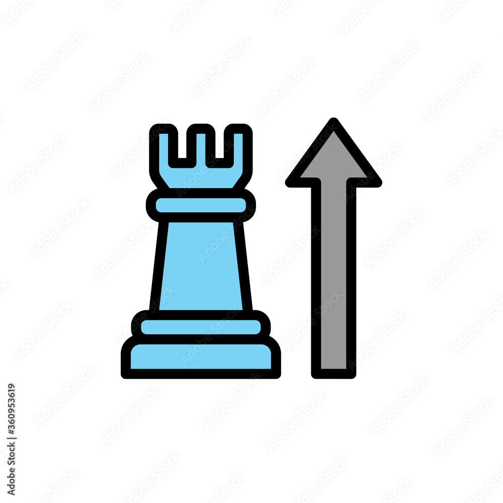 Poster chess, colored icon. simple color element illustration. chess, concept outline symbol design from bu