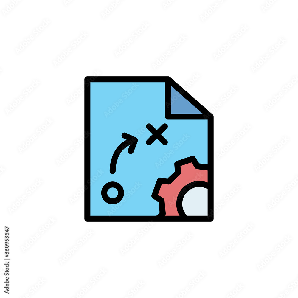 Poster file colored icon. simple color element illustration. file concept outline symbol design from busine