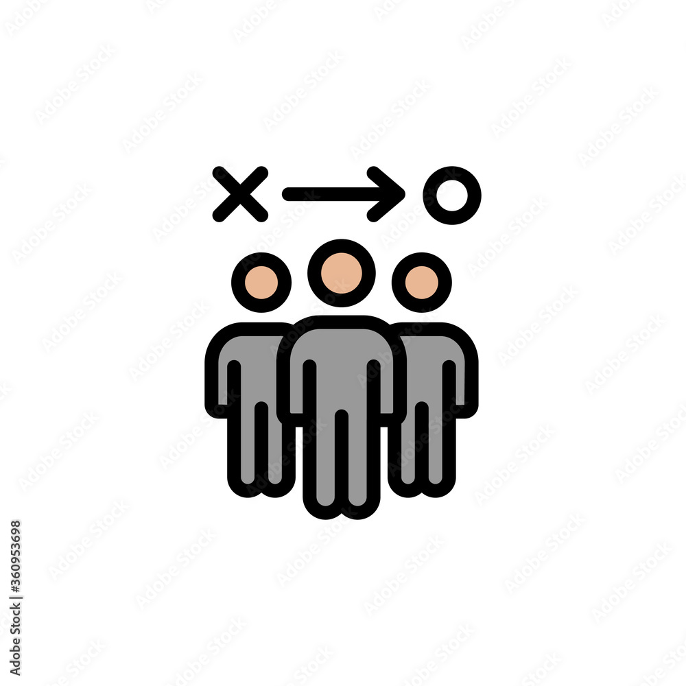 Poster team colored icon. simple color element illustration. team concept outline symbol design from busine