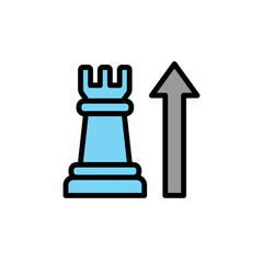 Chess, colored icon. Simple color element illustration. Chess, concept outline symbol design from Business strategy set. Can be used for web and mobile