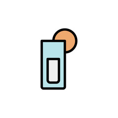 Cocktail, glass colored icon. Simple color element illustration. Cocktail, glass concept outline symbol design from Bar set. Can be used for web and mobile