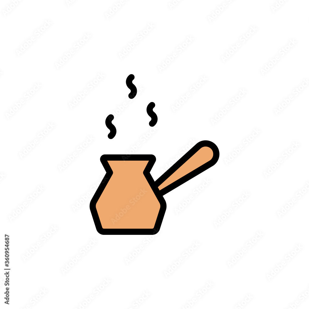 Poster coffee boiler colored icon. simple color element illustration. coffee boiler concept outline symbol 