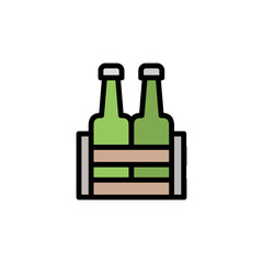Beer. Beer box colored icon. Simple color element illustration. Beer. Beer box concept outline symbol design from Bar set. Can be used for web and mobile