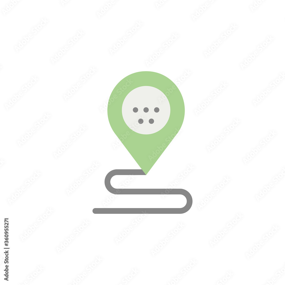 Poster location colored icon. simple colored element illustration. location concept symbol design from golf