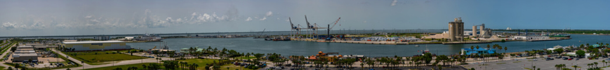 Aerial panorama Port Canaveral Florida USA