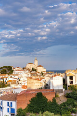 Detail of beautiful small town Cadaques in Costa Brava in Catalonia of Spain