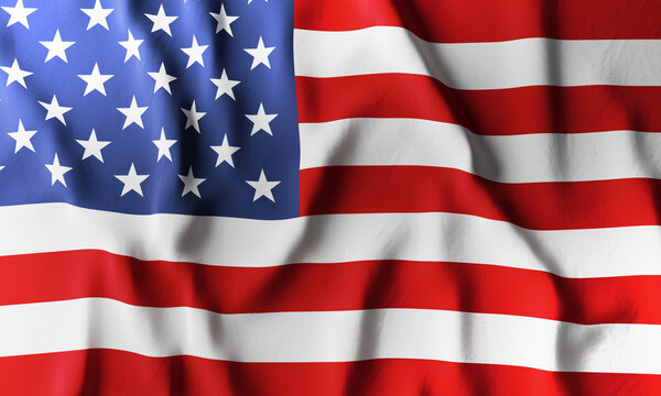  American Wave Flag. USA flag close up