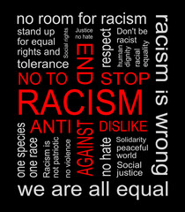 Obraz premium End Racism- Stop Racism