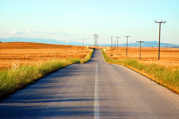 road, horizon, country, asphalt