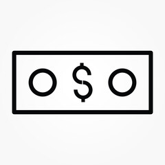 Vector dollar money template Icon design