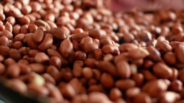 Peanuts groundnuts roasted close-up