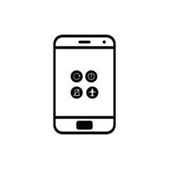 Vector illustration of interface on smartphone. Mobile phone interface icon