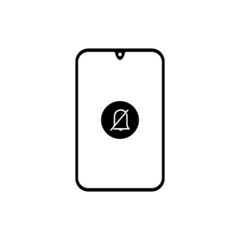 vector illustration of silent icon on smartphone