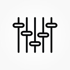 Equalizer icon. Music sound wave symbol