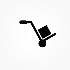 Handcart sign icon on white background. Vector illustration