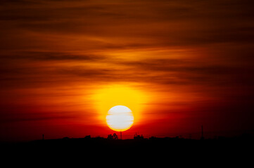 sky, sunset, night, sun, city, sunrise, clouds, light, blue, landscape, evening, dark, road, orange, car, morning, cloud, horizon, nature, dusk, london, travel