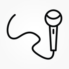 Microphone vector icon, mic symbol. Modern, simple flat vector illustration for web site or mobile app