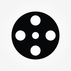 Video Camera Film Tape Reel Vector Icon design