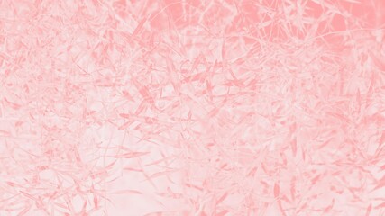 Fototapeta premium Pink coral blurred abstract background with leaves pattern, 16:9 panoramic format
