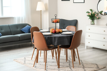 Interior of modern stylish dining room