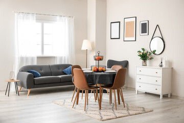 Interior of modern stylish dining room