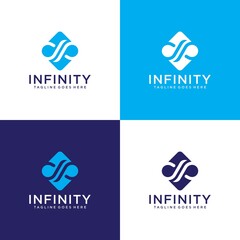 Infinity Symbol Icon or Logo Template. Vector Illustration.