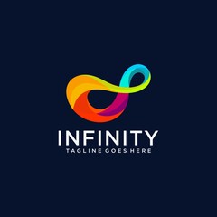 Infinity Symbol Icon or Logo Template. Vector Illustration.