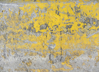 Yellow weathered concrete textured background