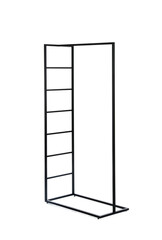 Stylish clothes hanger on white background