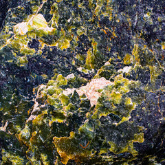 Naklejka na ściany i meble Green stone texture close up