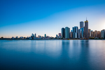 Fototapeta premium Jezioro Michigan i panoramę Chicago