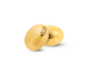  Close up Soy beans seed  isolated on white background.