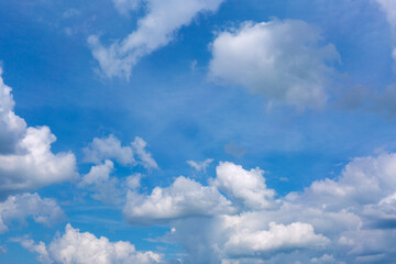 Obraz na płótnie Canvas Gray clouds on blue sky background.