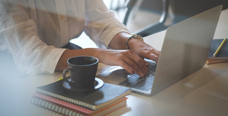 Business working in office with documents and laptop people Consulting and business planning.