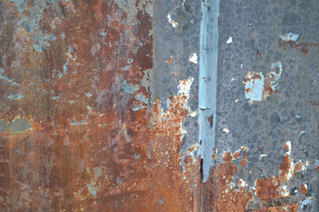 Rusted Metallic Dumpster Texture Closeup